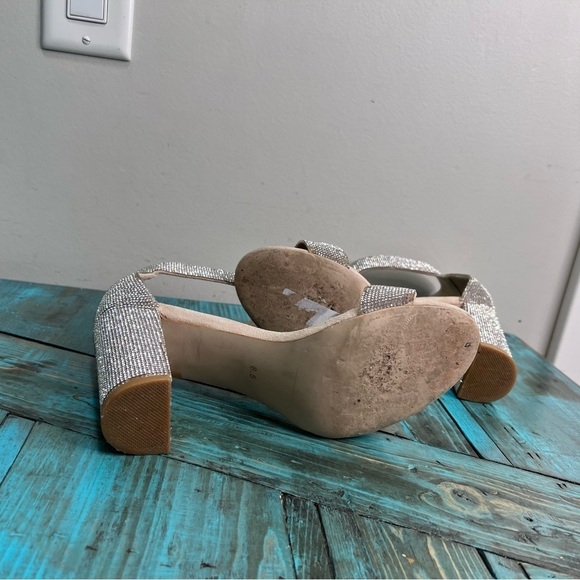 Jeffrey Campbell Lindsay Rhinestone Ankle Strap Sandals Size 8.5 Glam Feminine - Picture 13 of 16